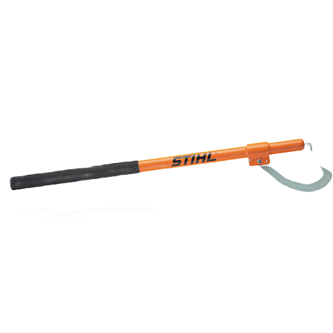 Orange cant hook with black grip and metal hook for log handling in tools and home improvement tasks