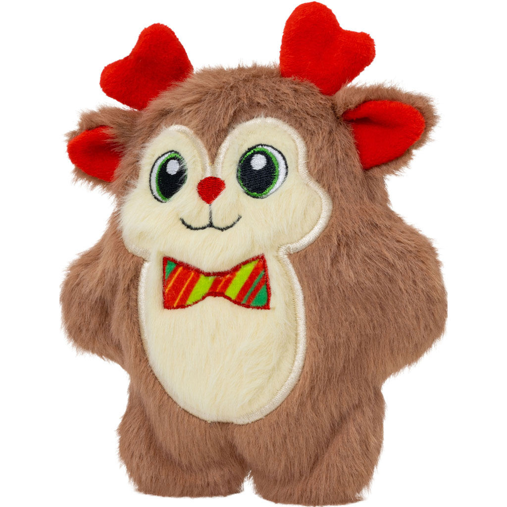 KONG Small Snuzzles Bow Tie Reindeer Plush Christmas Dog Toy
