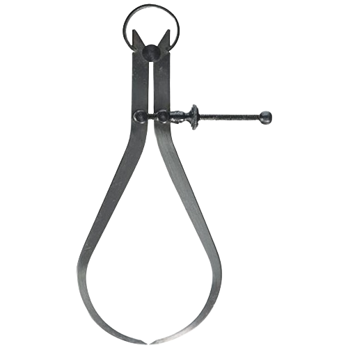 Black metal outside caliper with adjustable screw for precise measuring in woodworking and hand tool collections under $50