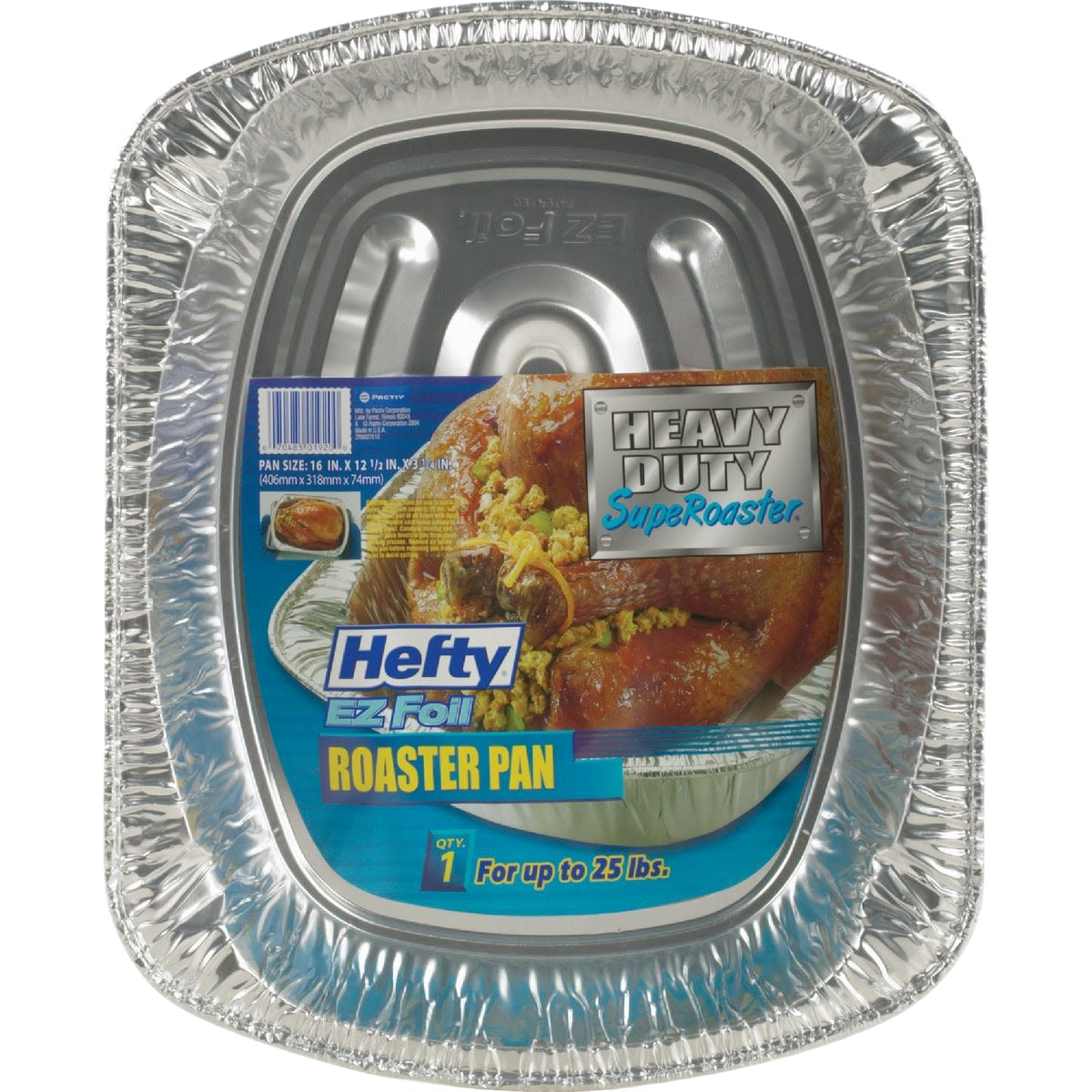 Heavy-duty disposable foil roasting pan designed to hold up to 25 lb turkey in kitchenware collections under $25