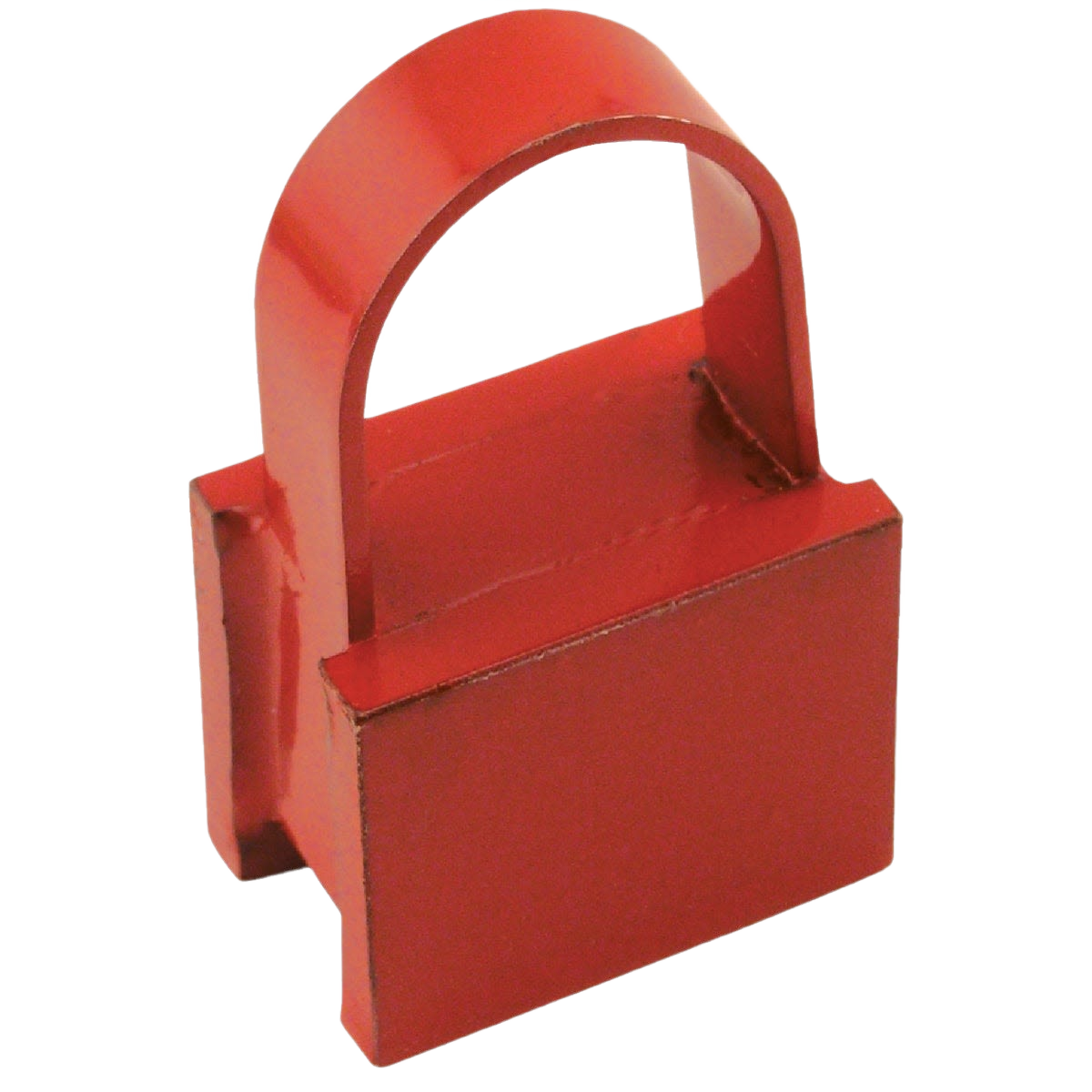 Red metal handle magnet for lifting and holding metal objects in hardware and home improvement collections