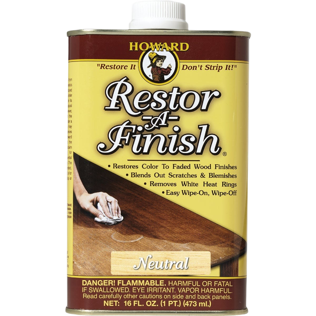 Howard Restor-A-Finish Neutral wood finish restorer in Stains and Finishes for polishing and restoring furniture surfaces