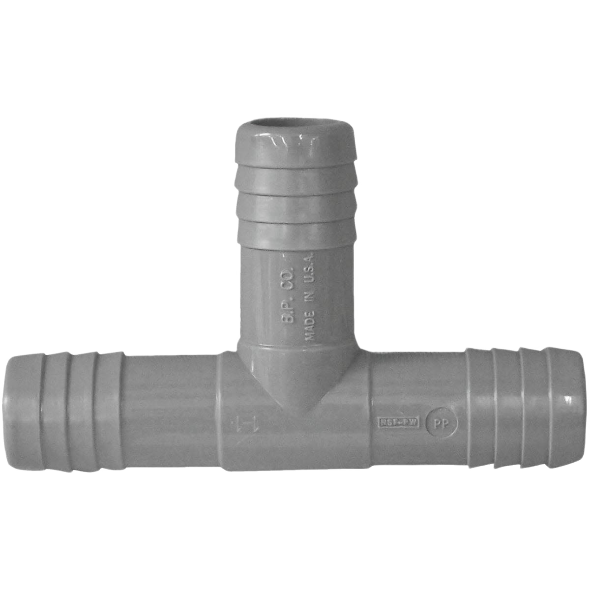 Gray polypropylene insert tee for polyethylene pipes in Pipes & Fittings, Plumbing, Irrigation, and Under $50 collections