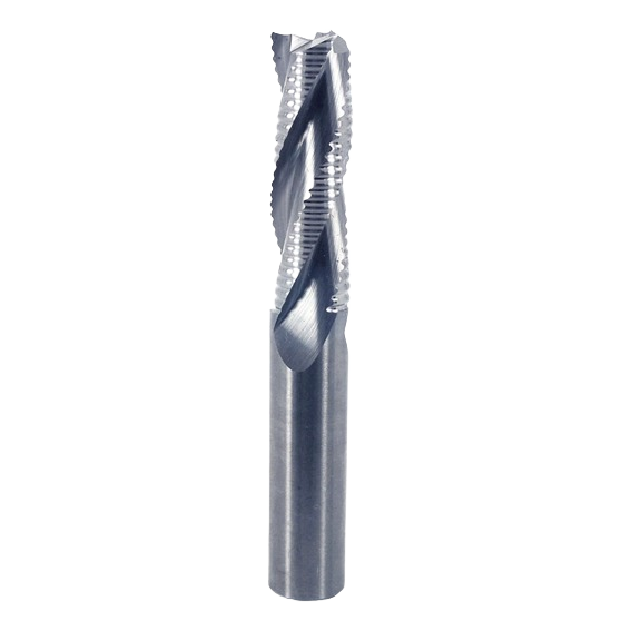Spiral upcut roughing bit for woodworking with durable steel construction in power tool accessories and drill bits collections