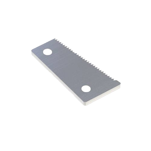 Metal serrated ledger plate with dual mounting holes for durable use in tools and home improvement projects