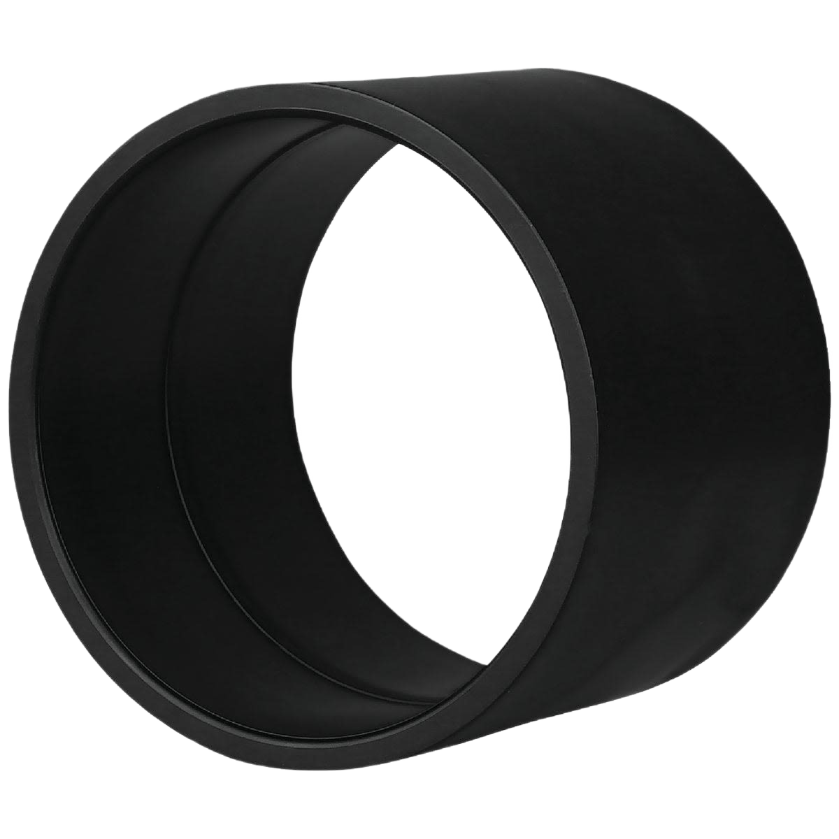 Black ABS coupling fitting for joining two 2-inch pipes in plumbing and pipes & fittings collections