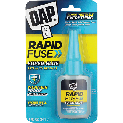 DAP RapidFuse fast-setting super glue for durable, weatherproof bonds in Paint & Supplies and Glue & Adhesives under $50 collections