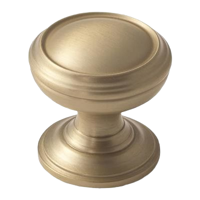 Golden champagne cabinet knob with classic round design, part of Hardware and Furniture Accessories under $50 collection