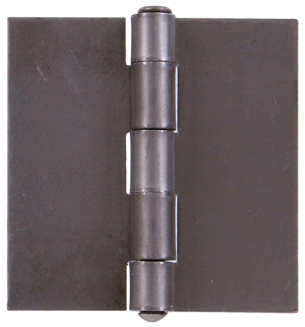 Hardware Essentials 3" Weldable Surface Hinge Square Corner Plain Steel, 3-Pack