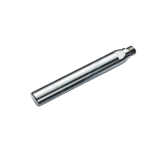 Polished steel tool rest stem with threaded end for woodworking tools by Robert Sorby under $50 collection