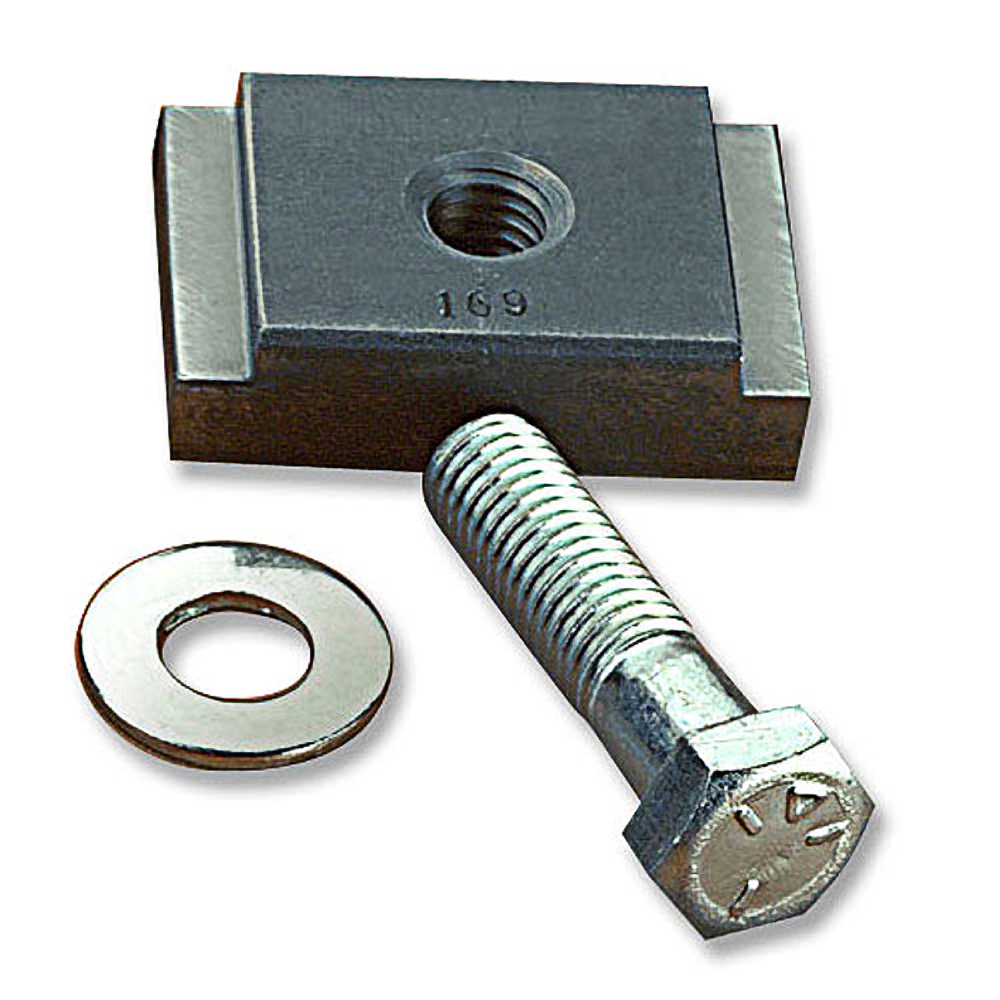 Metal clamp block with washer and bolt for woodworking tools in clamping and workbenches under $50 collection