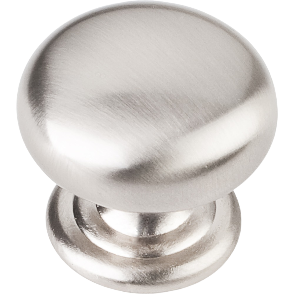 Satin nickel cabinet knob with smooth rounded design for furniture and hardware accessories under $50 collections