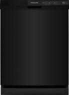 Black 24-inch built-in dishwasher with sleek front panel, part of kitchen appliances and home improvement collection