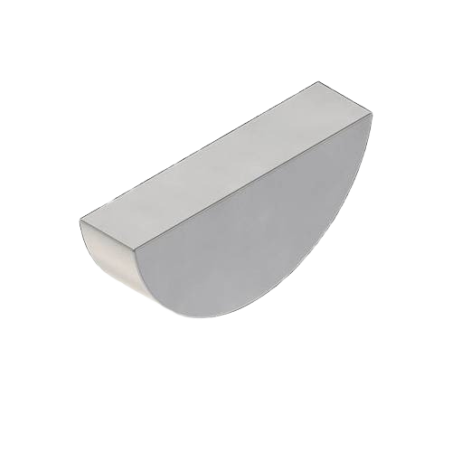Half-moon shaped steel shaft key designed for mechanical use in tools and home improvement projects