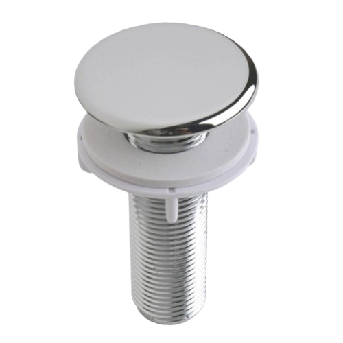 Chrome finish sink hole cover with threaded shank for plumbing repairs and sink maintenance under $50 collection
