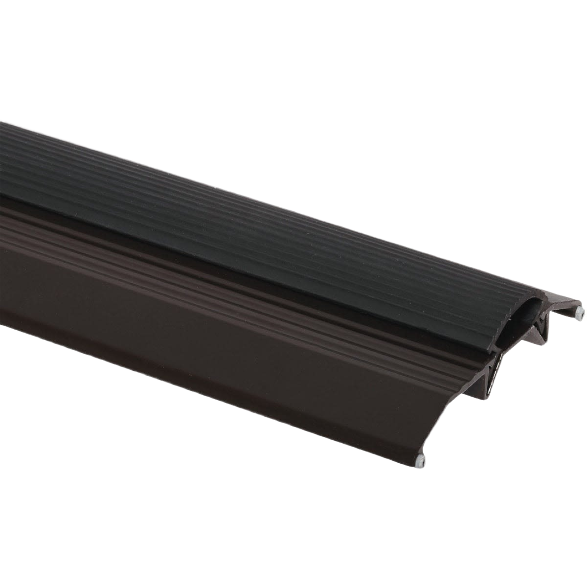 Heavy-duty bronze threshold with vinyl seal for draft and moisture protection in home improvement hardware under $50