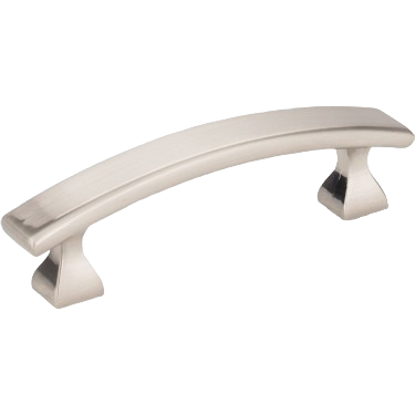 Satin nickel square pull with 3-inch center spacing for cabinets, suitable for furniture hardware and home improvement projects under $50