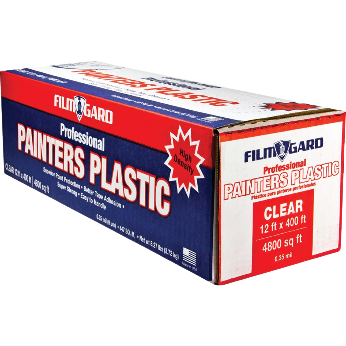 Clear high-density plastic drop cloth roll for painting and renovation projects in drop cloths and paint supplies collections under $50