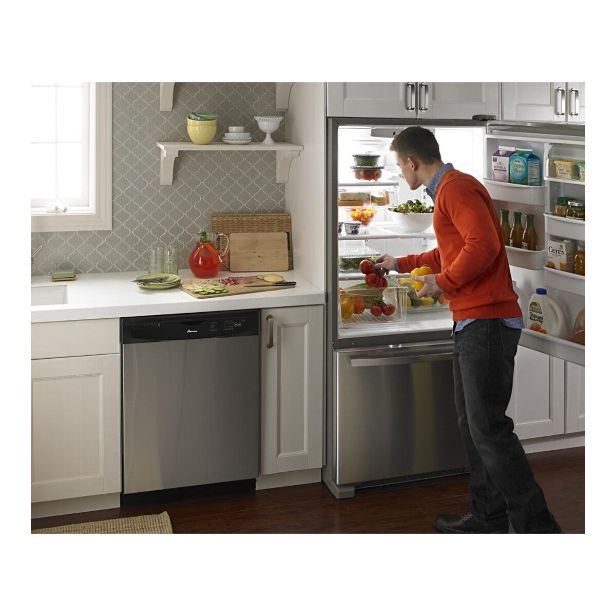 Amana® by Whirlpool Corp. 33-Inch Bottom-Freezer Refrigerator with EasyFreezer™ Pull-Out Drawer — 22 Cu. Ft.