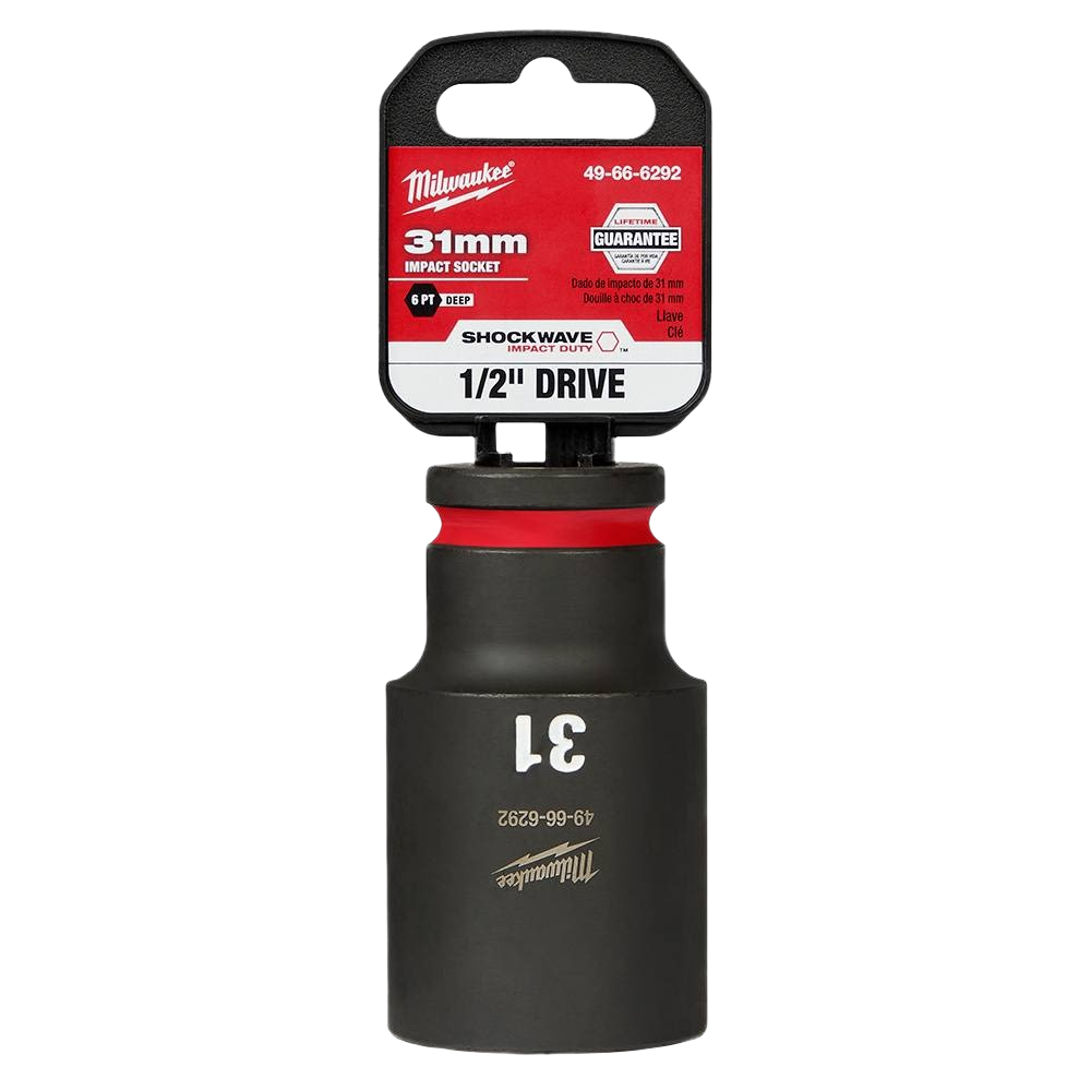 31mm deep 6 point impact socket with forged steel build for hand tools and woodworking tool collections under $50