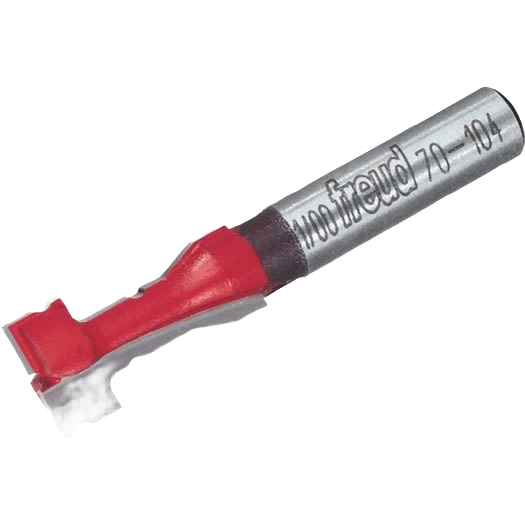 Carbide-tipped keyhole router bit with red coating for precise cutting in tool accessories and power tool collections under $50