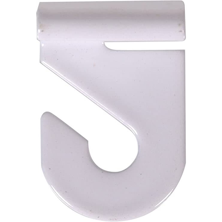 White metal hook for suspended ceiling tiles, ideal for home improvement and storage organization under $50 collections