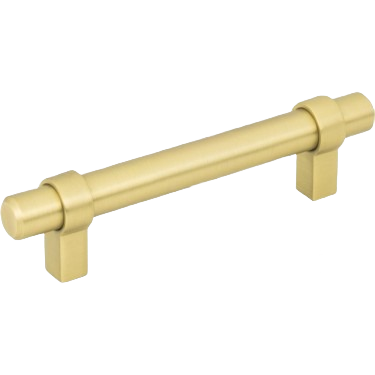 Brushed gold 96mm cabinet pull with modern bar design for hardware and home improvement collections under $50