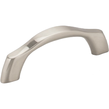 Satin nickel cabinet pull with curved design for furniture hardware and home improvement projects under $50 collections