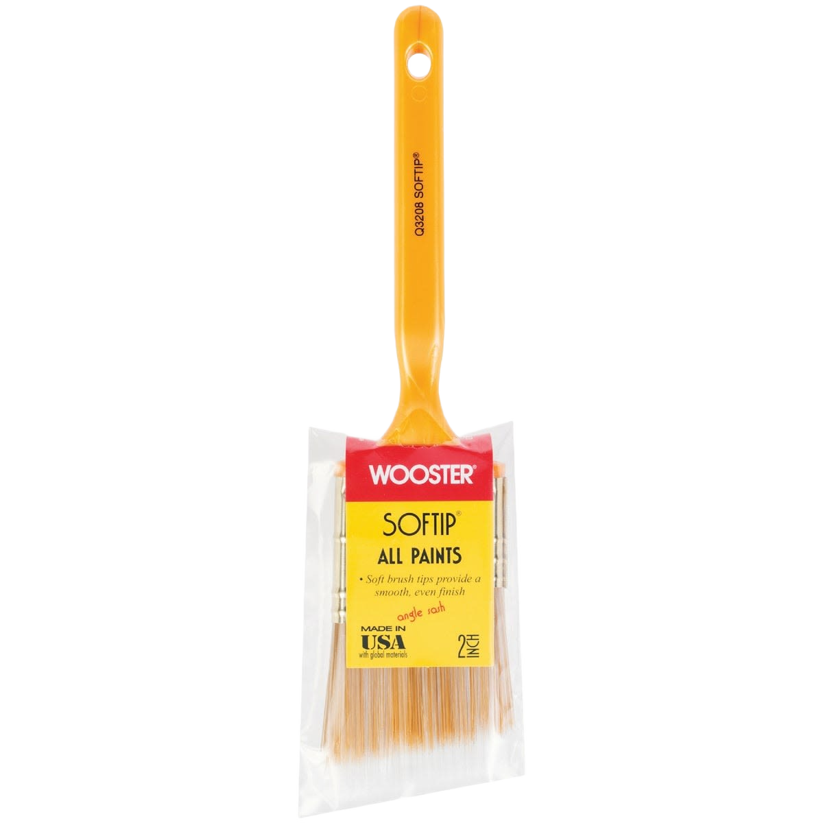 Angle sash paint brush with soft synthetic bristles for smooth application in paint brushes and supplies collections under $50