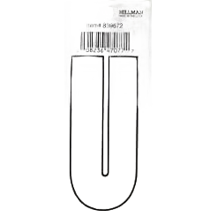 White matte vinyl sticker in the shape of a thin letter U for home improvement labeling and identification tasks