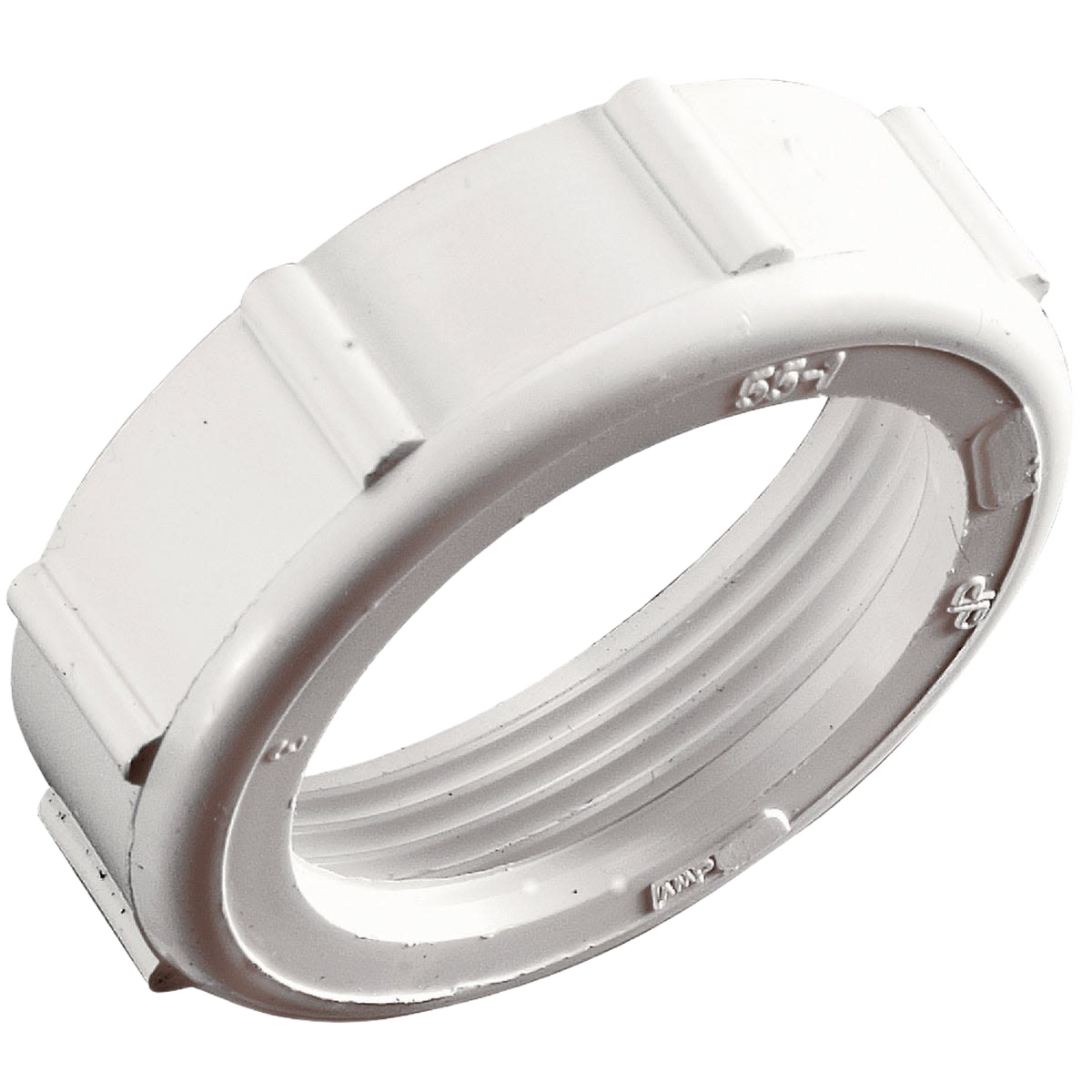 White plastic slip-joint wing nut with ridged edges for secure fastening in tools and home improvement tasks