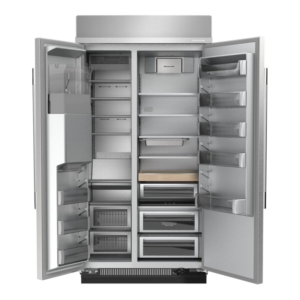 20.8 Cu. Ft. 36-Inch Built-In Side-by-Side Refrigerator with Exterior Water and Ice Dispenser with Measured Fill in PrintShield® Stainless Steel