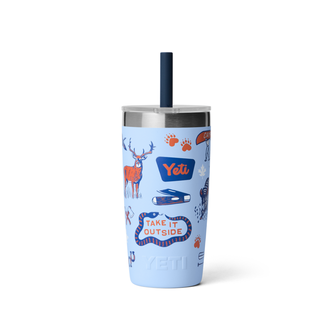 YETI Rambler 10 Oz. Whippersnapper Blue Tumbler with Straw Lid