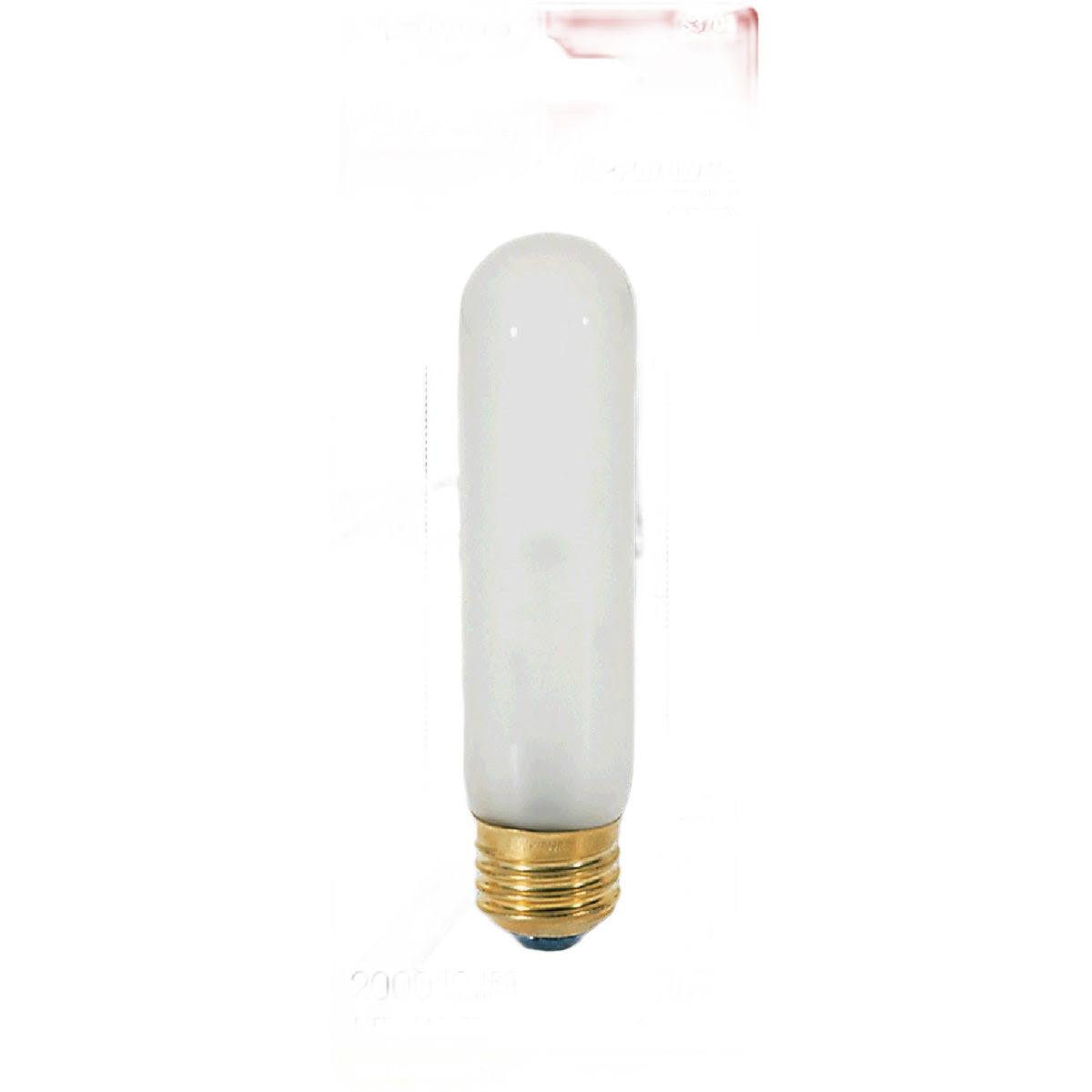 Frosted tubular incandescent appliance bulb with standard screw base for lighting and electrical home improvement use