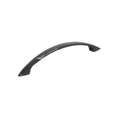 Matte black curved cabinet pull handle designed for home improvement and hardware upgrades