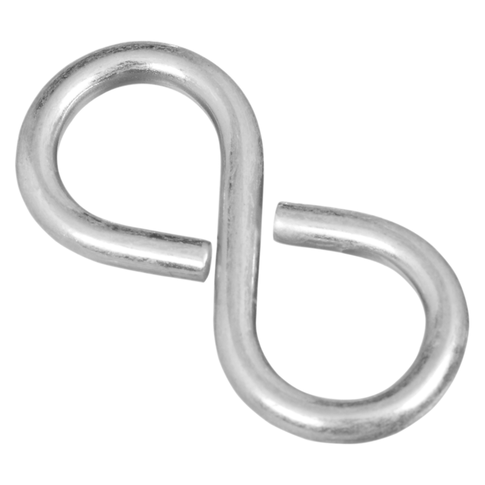 Zinc finished steel S hook for versatile hanging and fastening in hardware, clips and fasteners under $50 collection