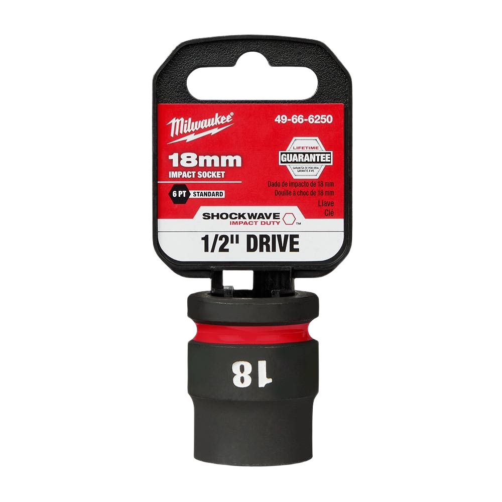 Milwaukee SHOCKWAVE™ Impact Duty 1/2" Drive 18MM Standard 6 Point Socket