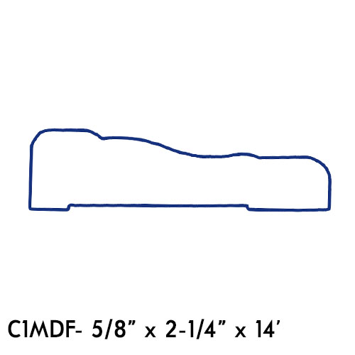 5/8 x 2-1/4 in. x 14 ft. MDF Casing