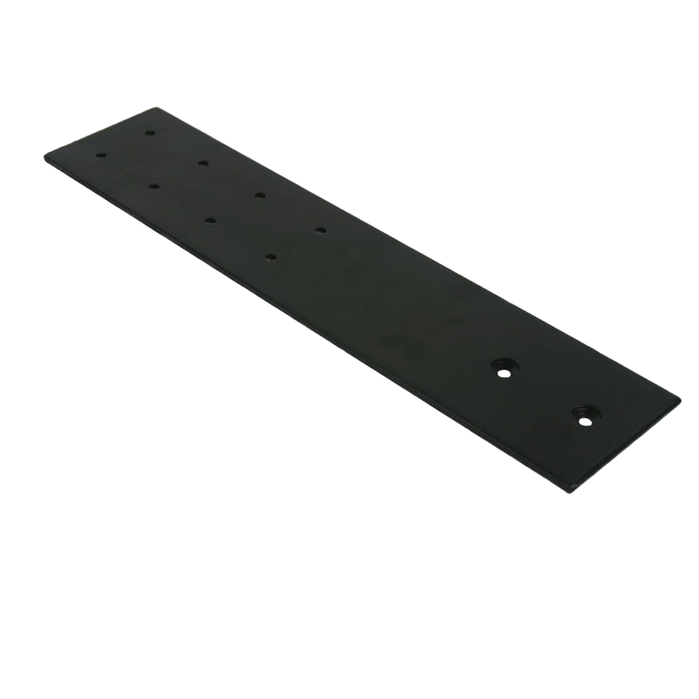 Black metal bracket with multiple mounting holes for sturdy support in shelving and hardware projects under $50 collections