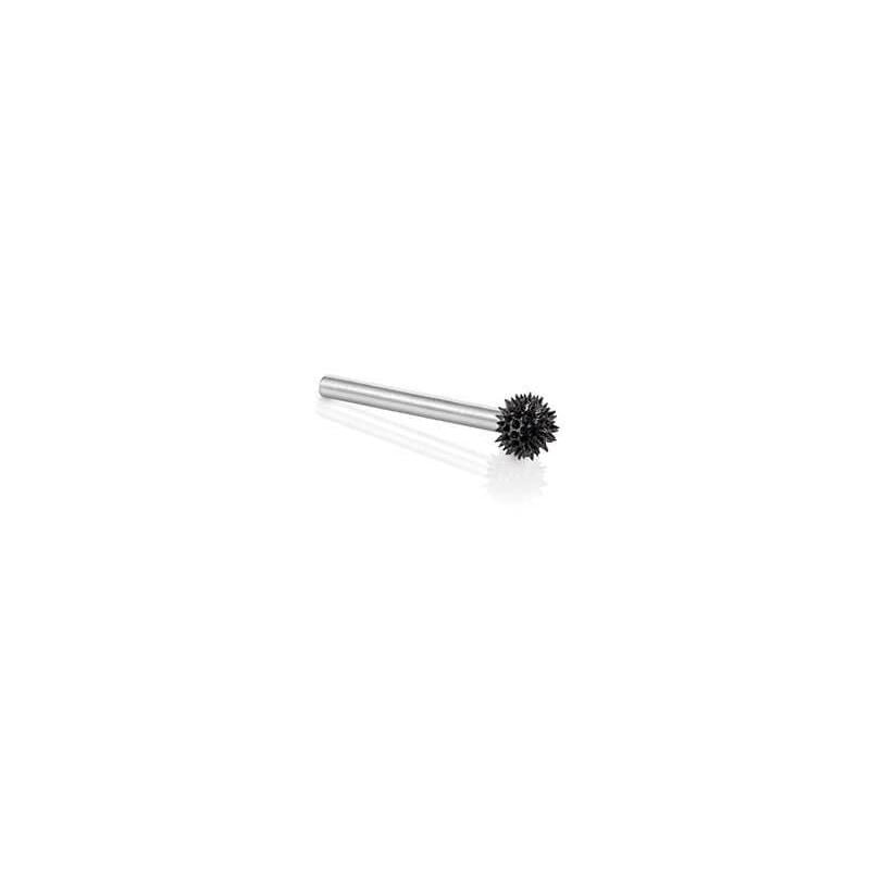 Very coarse metal burr with spherical head and narrow shaft for precision tools and home improvement tasks