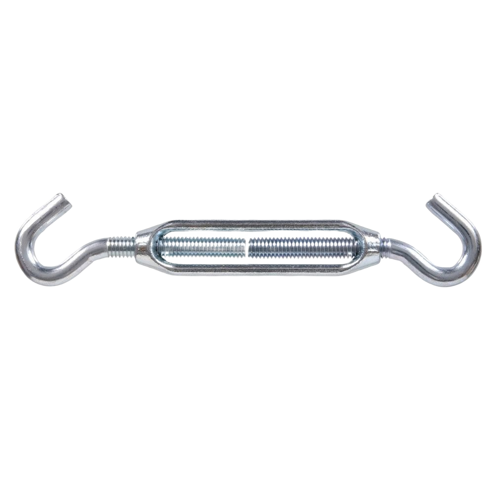 Zinc-plated hook and hook turnbuckle for tension adjustment in hardware and fasteners collections under $50
