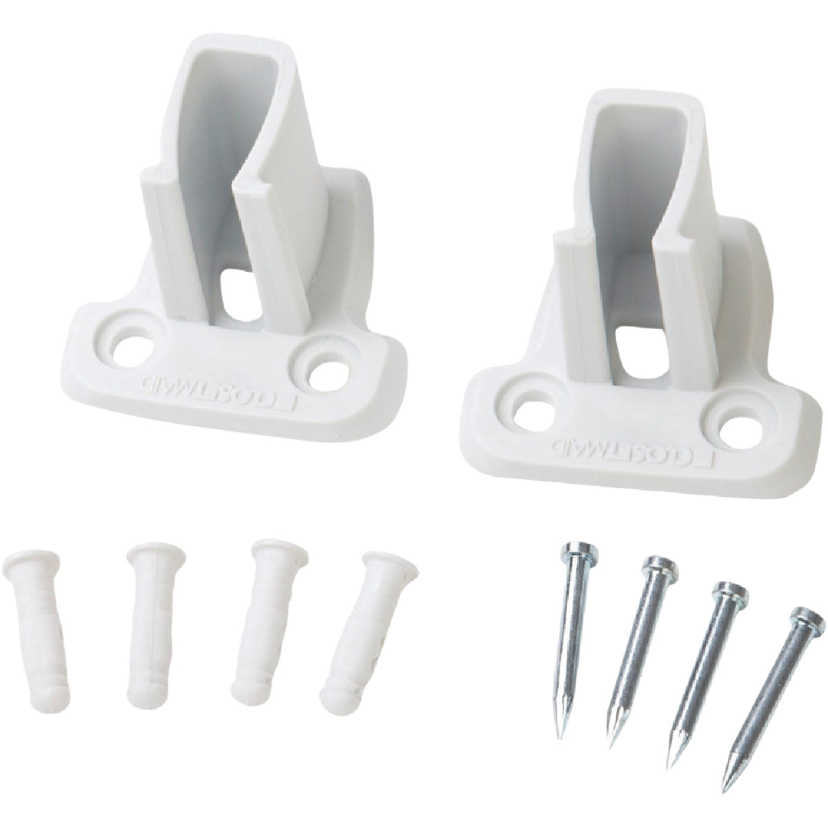 ClosetMaid SuperSlide White Resin Wire Shelf End Bracket 2-Pack