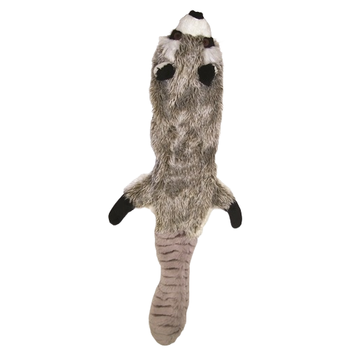 Plush mini raccoon dog toy with soft fur and striped tail for play in pet and animal collections under $50