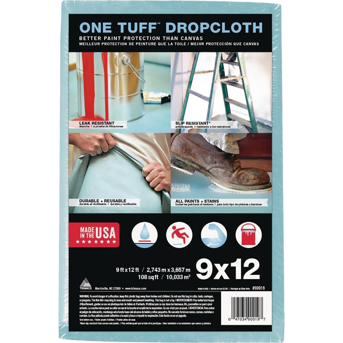 Protective heavy-duty drop cloth with slip and leak resistance for paint and stain projects under $50 home improvement tools collections