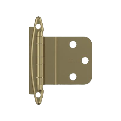 Golden champagne inset cabinet hinge with non-self-closing design for home improvement and cabinetry projects