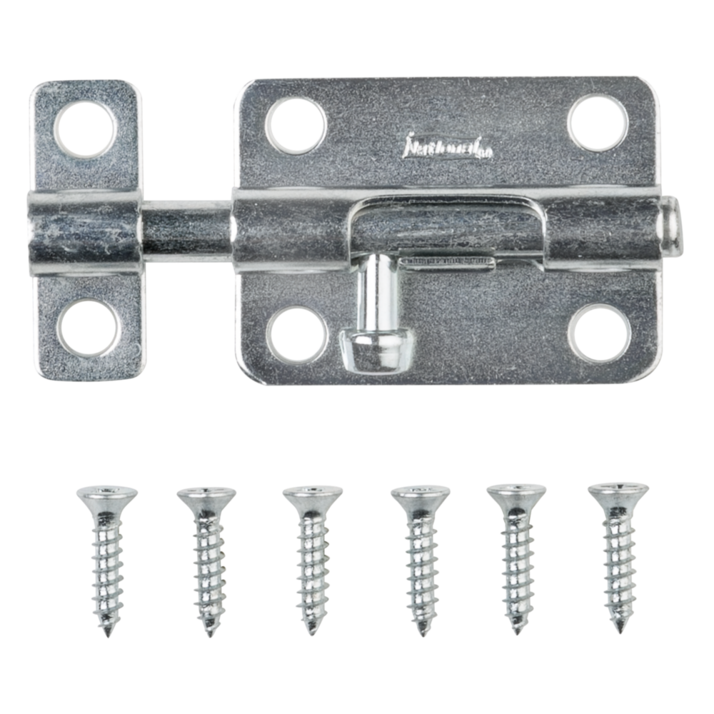 3-inch zinc steel door barrel bolt with included mounting screws for door and gate hardware projects under $50 collections