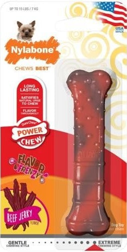 Red beef jerky flavored chew bone for small dogs in Treats and Dog Food, Toys & Supplies collections