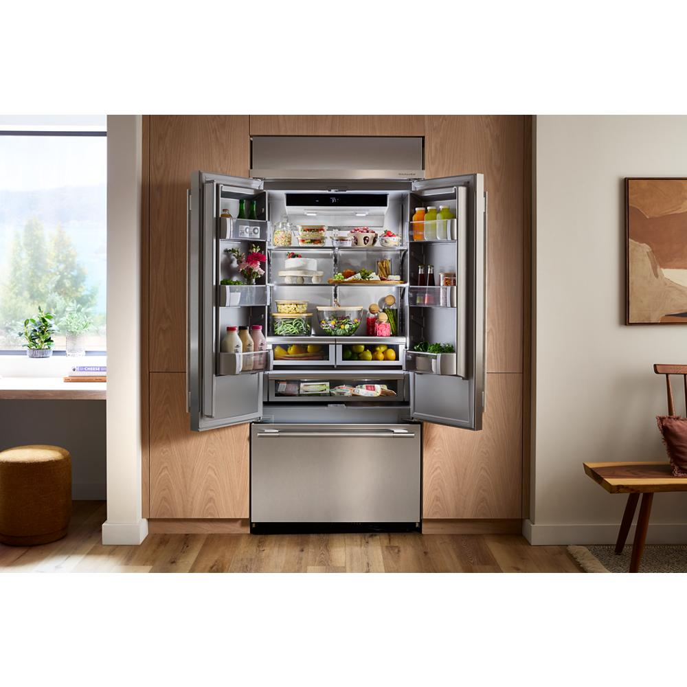 20.8 Cu. Ft. 36" Built-In French Door Bottom Mount Refrigerator with Platinum Interior