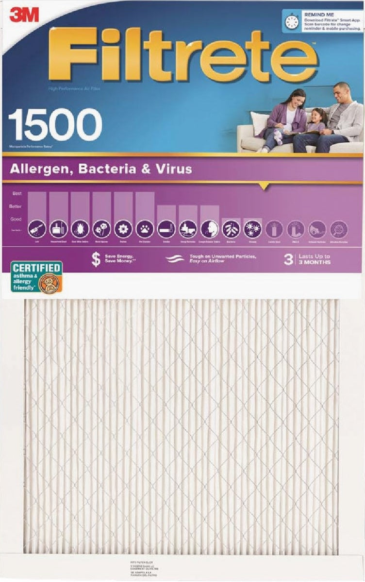 Home air filter with pleated design for allergen and bacteria reduction in HVAC systems and home improvement use