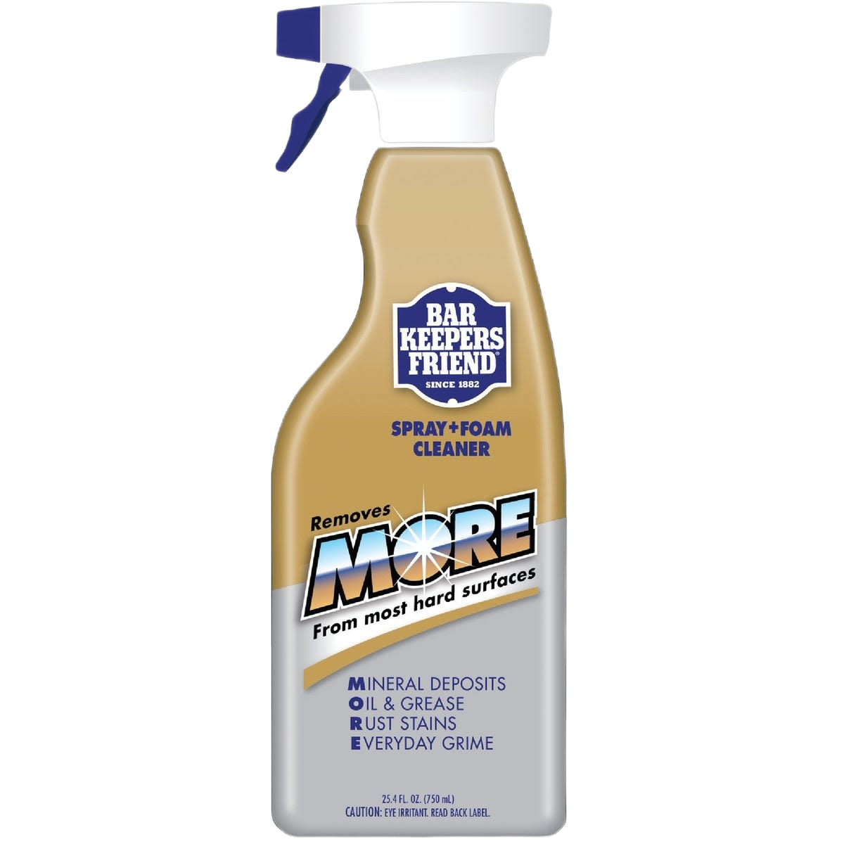 Spray bottle cleaner designed to remove lime, rust, grease, and grime from hard surfaces for home improvement tasks